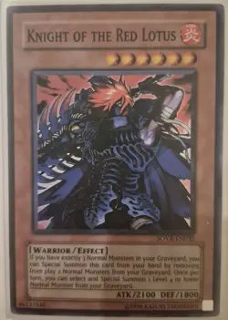 YuGiOh Knight of the Red Lotus Super Rare SOVR-EN032 - Image 1