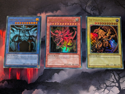 Yugioh Egyptian God Obelisk Slifer Ra Set Ultra Rare LC01 EN001 EN002 EN003 VLP - Image 1