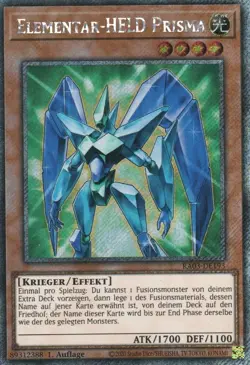 yugioh Elementar-HELD Prisma RA03-DE193 PLATINUM SECRET RARE DEUTSCH - Image 1