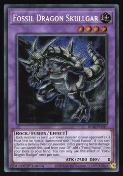 Fossil Dragon Skullgar - BLAR-EN010 - Secret Rare - 1st Edition Yugioh - Image 1