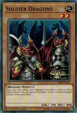 1x (LP) Soldier Dragons - CIBR-EN032 - Common - 1st Edition YuGiOh - Image 1