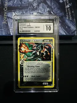 2006 Pokemon Charizard ☆Gold Star Dragon Frontiers CGC 10 GEM MINT Holo #100/101 - Image 1