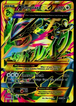 DMG Pokemon TCG M Rayquaza EX Shiny Full Art Holo Card 98/98 XY-Ancient Origins - Image 1