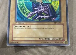 Dark Magician Yugioh SDY-006 1st Edition Holo Heavily Played Vintage 1996 Card - Image 2