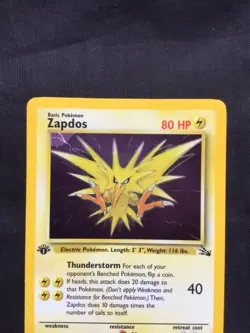 Pokemon Cards: 1st Edition Fossil Rare Holo: Zapdos 15/62 - Image 2