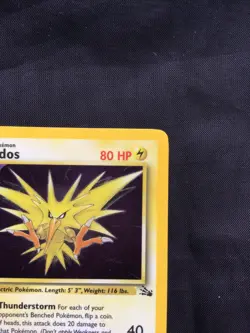 Pokemon Cards: 1st Edition Fossil Rare Holo: Zapdos 15/62 - Image 4