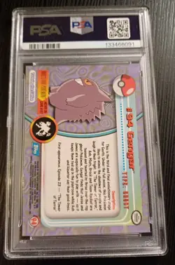 Gengar #94 Foil Holo Topps Pokemon Card PSA 10 New Cert TV Animation Series 2 - Image 3