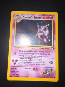 Pokemon Card Sabrina's Gengar-14/132 Holo Set Gym Heroes EXCELLENT+ Eng - Image 1