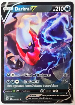 Pokemon Card Darkrai V 098/189 Ultra Rare Astral Radiance Near Mint - Image 1
