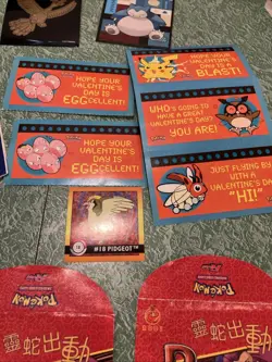 Pokemon Collectable Ephemera Various Mini Cards Sleeves, Valentines, And More - Image 4