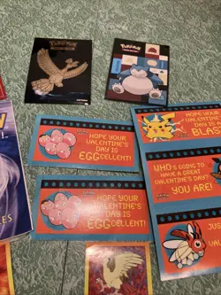 Pokemon Collectable Ephemera Various Mini Cards Sleeves, Valentines, And More - Image 5