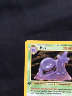 Pokemon Cards: 1st Edition Fossil Rare Holo: Muk 13/62 - Image 3