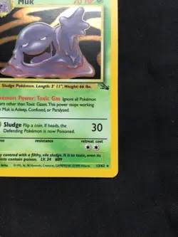 Pokemon Cards: 1st Edition Fossil Rare Holo: Muk 13/62 - Image 5