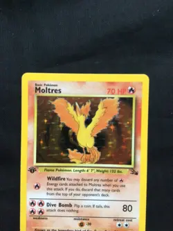 Pokemon Cards: 1st Edition Fossil Rare Holo: Moltres 12/62 - Image 2