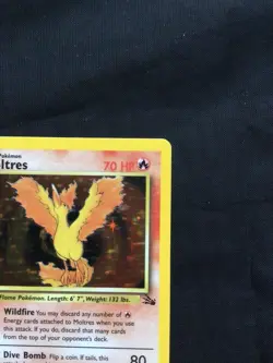 Pokemon Cards: 1st Edition Fossil Rare Holo: Moltres 12/62 - Image 4