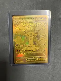 Pokemon Mega Lucario EX Holo Card 188/132 ME01 Mega Evolution Series - Image 3