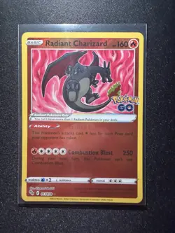 Pokemon TCG Radiant Charizard Holo Card 11/78 Sword & Shield Pokemon Go - Image 1