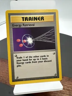ENERGY RETRIEVAL TRAINER BASE SET POKEMON CARD 81/102 MP - Image 1