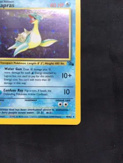 Pokemon Cards: 1st Edition Fossil Rare Holo: Lapras 10/62 - Image 5
