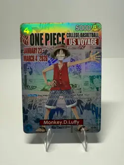 One Piece Card Game Monkey D. Luffy College Basketball Promo - See Desc/Photos - Image 1