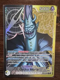 Bandai One Piece Card Game Gecko Moria Leader Foil Special OP14 5000 Power - Image 1