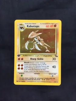 Pokemon Cards: 1st Edition Fossil Rare Holo: Kabutops 9/62 - Image 1