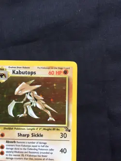 Pokemon Cards: 1st Edition Fossil Rare Holo: Kabutops 9/62 - Image 4