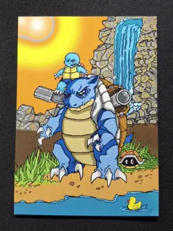 Blastoise V3 Card Devil Doc JS Fan Art /100 - Image 1