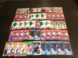 DAVE JUSTICE - Huge 50-card lot! 1990 Upper Deck-Topps-RCs+! BRAVES! - Image 1