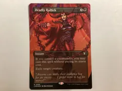 MTG Commander Masters DEADLY ROLLICK Borderless Foil NM (BIN) Graded Power - Image 1