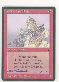 MTG Magic the Gathering The Dark GOBLINS OF THE FLARG 💎 Signed TOM WANERSTRAND - Image 1
