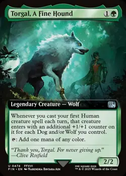 1 x Torgal, A Fine Hound - Extended Art - Final Fantasy - NM-Mint - MTG - Image 1