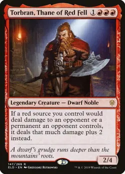 MTG Torbran, Thane of Red Fell Throne of Eldraine 147/269 Regular Rare - Image 1