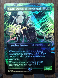 MTG Savra, Queen of the Golgari ( FOIL Anime Borderless) Ravnica Remastered NM! - Image 1