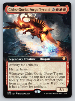 Chiss-Goria, Forge Tyrant FOIL Extended Art- Commander Phyrexia: AWBO MTG - Image 1