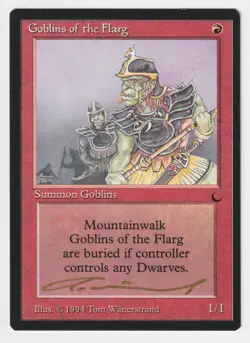 Gold Signed Goblins of the Flarg HP The Dark Artist Tom Wanerstrand MTG Magic! - Image 1