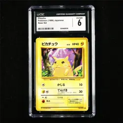 CGC 6 EX/NM 1996 Pokemon JPN Pikachu Base Set No. 025 - Image 1