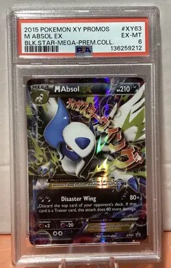 2015 Mega Absol EX XY63 Holo PSA Graded Excellent Pokemon TCG - Image 1