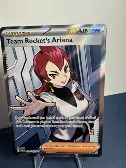 Pokemon TCG Destined Rivals Team Rockets Ariana Trainer Full Art Ultra Rare - Image 2