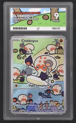 Pokemon 2024 Surging Sparks CLOBBOPUS illustration Rare #207 Ace 9 - Image 1