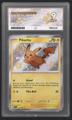 Pokemon 2024 Paldean Fates PIKACHU Holo #131 Ace 9 - Image 1