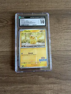 Pokemon Pikachu Promo 214 CGC 10 GEM MINT Illustration Contest 2024 Winner - Image 1
