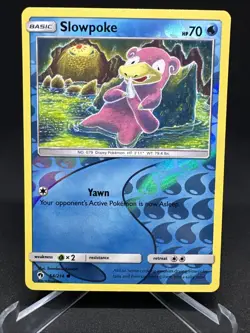 Slowpoke 54/214 Reverse Holo Sun & Moon Lost Thunder Pokemon TCG Card Komiya - Image 2