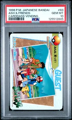 PSA 10 2025 CERT POP 15 ASH & FRIENDS 1998 POKEMON JPN BANDAI CARDDASS #83 - Image 1