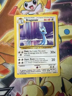 Dragonair 18/102 Base Set Rare Unlimited WOTC Pokemon TCG 1999 NM - Image 1