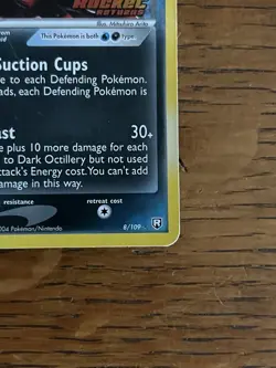 Team Rocket Returns Dark Octillery Reverse Holo Stamped 8/109 -2004 Pokemon Rare - Image 4