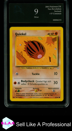 SWINUB POKEMON 57/64 2001 NEO REVELATION GERMAN COMMON PI 9 - Image 1