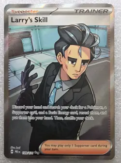 Larry's Skill 139/131 Pokemon Prismatic Evolutions Trainer Full Art 2025 NM! - Image 1