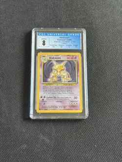Pokemon Alakazam - 1999 Base Set CGC graded nm mint 8 - Image 1