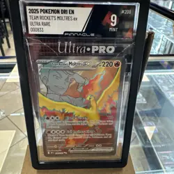 Pokemon TCG Team Rocket's Moltres EX 208/182 Destined Rivals Pinnacle 9 MINT - Image 1